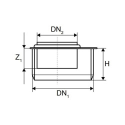 MagnaPlast HT PLUS Redukcja krótka HTR 110/75mm 11345 Kanalizacja